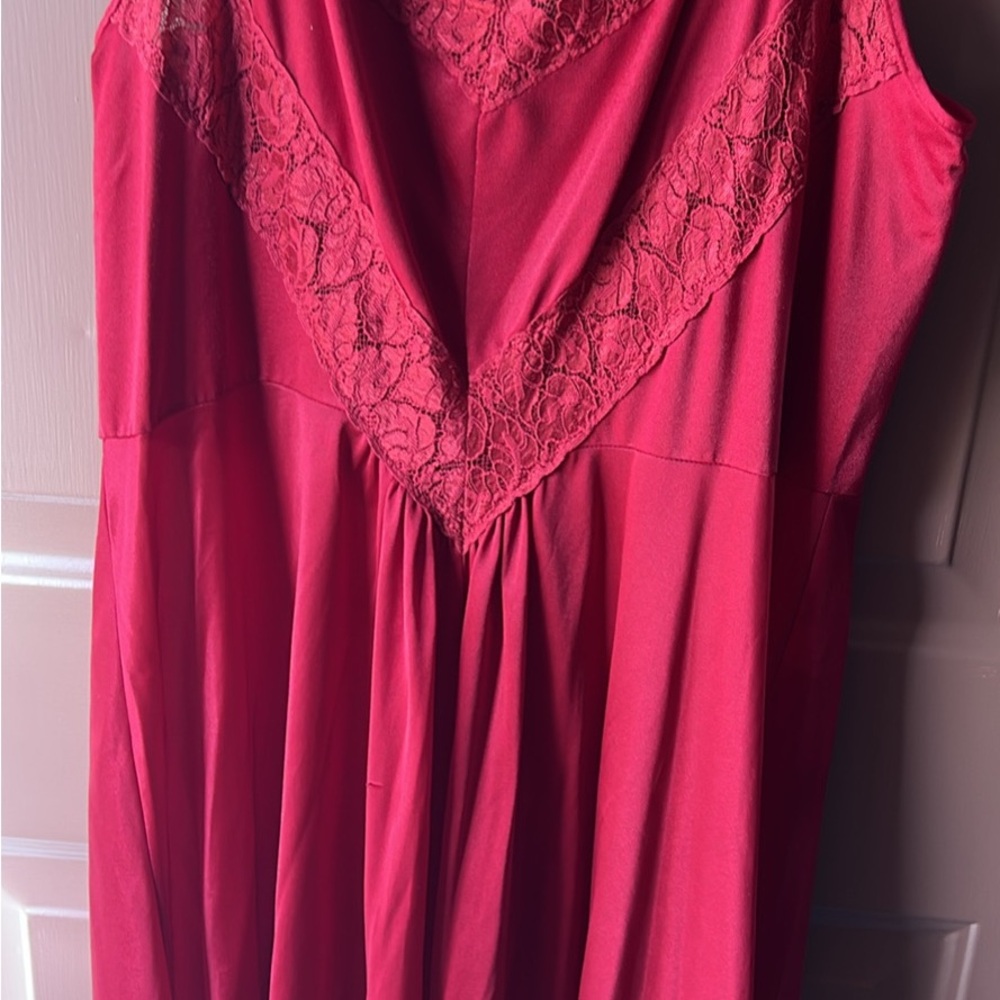 Petra Fashions Red Lace Chemise